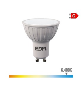 Bombilla dicroica led regulable gu10 6 w 500 lm 6400 k luz fria ø5 x 5,5 cm