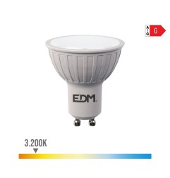 Bombilla dicroica led regulable gu10 6 w 500 lm 3200 k luz calida ø5 x 5,5 cm