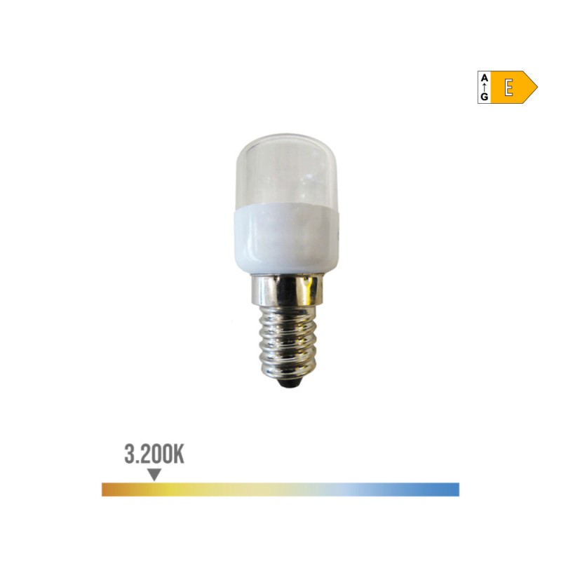 Bombilla tubular (frigorifico) led e14 0.5 w 55 lm 3200 k luz calida. ø 2,6 x 60 cm