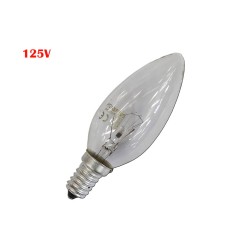 Bombilla incandescente vela clara 60 w e14 125 v (solo uso industrial)