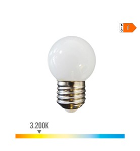 Bombilla esferica led e27 1,5 w 130 lm 3000 k luz calida ø45 x 69 mm