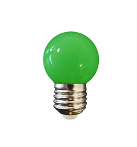 Bombilla esferica led e27 1 w 80 lm luz verde ø45 x 69 mm