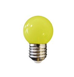 Bombilla esferica led e27 1 w 80 lm luz amarilla ø45 x 69 mm