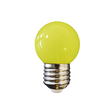 Bombilla esferica led e27 1 w 80 lm luz amarilla ø45 x 69 mm