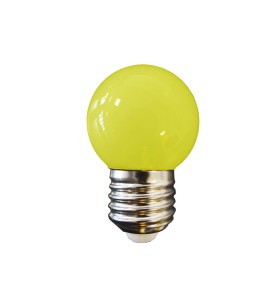 Bombilla esferica led e27 1 w 80 lm luz amarilla ø45 x 69 mm