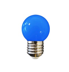 Bombilla esferica led e27 1 w 80 lm luz azul ø45 x 69 mm