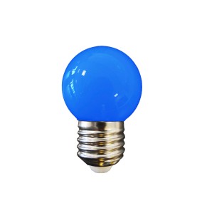Bombilla esferica led e27 1 w 80 lm luz azul ø45 x 69 mm