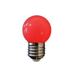 Bombilla esferica led e27 1 w 80 lm luz roja ø45 x 69 mm