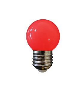 Bombilla esferica led e27 1 w 80 lm luz roja ø45 x 69 mm