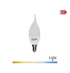 Bombilla vela led e14 5 w 400 lm 6400 k luz fria ø3,8 x 12,5 cm