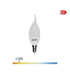 Bombilla vela led e14 5 w 400 lm 3200 k luz calida ø3,5 x 12 cm