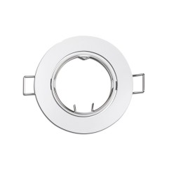 Aro halogeno metálico. oscilante. color blanco. ø8,4cm