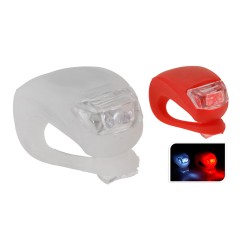 Conjunto de 2 linternas de bicicleta de señalizacion. delantera y trasera. 1 x 4lr1130 (pilas incluidas)