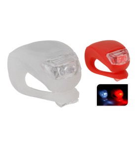 Conjunto de 2 linternas de bicicleta de señalizacion. delantera y trasera. 1 x 4lr1130 (pilas incluidas)