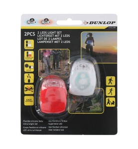 Conjunto de 2 linternas de bicicleta de señalizacion. delantera y trasera. 1 x 4lr1130 (pilas incluidas)