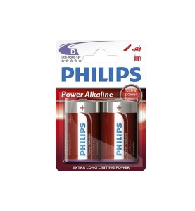 Pila alkalina power alkaline d - lr20 1,5v (blister 2 uds) ø34,2 x 61,5 mm