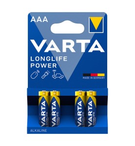 Pila alkalina longlife power aaa - lr03 (blister 4 uds) ø10,5x44,5mm