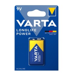 Pila alkalina longlife power 6lr61- 9 v (blister 1 unid.) 26,5 x 17,5 x 48,5 mm