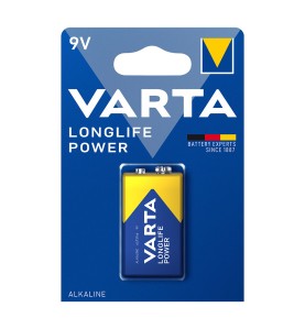 Pila alkalina longlife power 6lr61- 9 v (blister 1 unid.) 26,5 x 17,5 x 48,5 mm