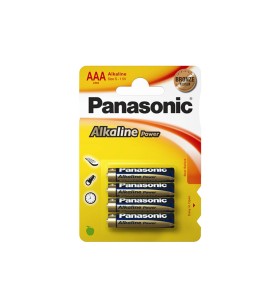 Pila alkalina panasonic bronze aaa - lr03 1,5v (blister 4 unid.) ø10,5x44,5mm