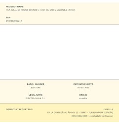 Pila alkalina power bronze c- lr14 (blister 2 uds) ø26,2 x 50 mm