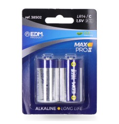 Pila alkalina long life c max pro ii- lr14 1,5v (blister 2 uds) ø26,2 x 50 mm
