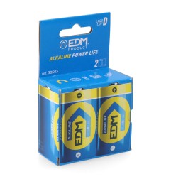 Pila alkalina power life d - lr20 1,5v (blister 2 uds) ø34,2 x 61,5 mm