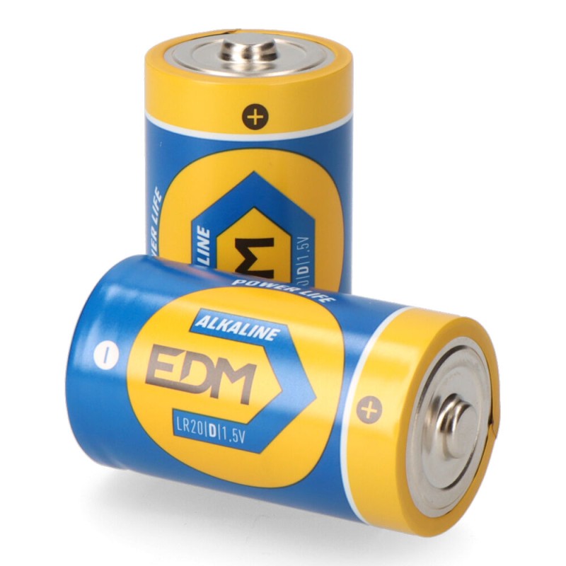Pila alkalina power life d - lr20 1,5v (blister 2 uds) ø34,2 x 61,5 mm