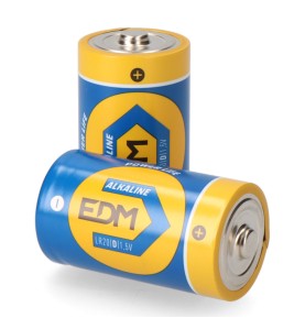 Pila alkalina power life d - lr20 1,5v (blister 2 uds) ø34,2 x 61,5 mm