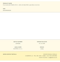 Pila alkalina power life d - lr20 1,5v (blister 2 uds) ø34,2 x 61,5 mm