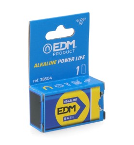 Pila alkalina long life 6lr61 - 9 v (blister 1 unid.) 26,5 x 17,5 x 48,5 mm