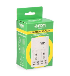 Cargador de pilas para: 4 pilas aa - aaa - 9v 220-240v 50hz (sin pilas)