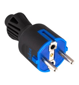 Clavija 2p+t, 16a 250v caucho color negro. 706ck solera