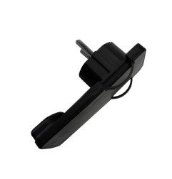 Clavija 2p+t tipo f extraplana 10/16a t/tl 4,8mm (retractilada) negra