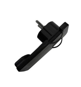 Clavija 2p+t tipo f extraplana 10/16a t/tl 4,8mm (retractilada) negra