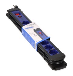Prolongador con 8 tomas con protector + interruptor 3m.