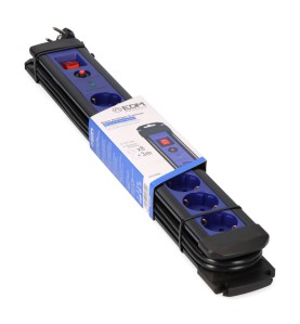 Prolongador con 8 tomas con protector + interruptor 3m.