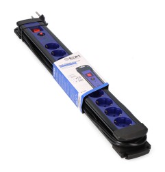 Prolongador con 10 tomas con protector + interruptor 3m .