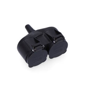 Doble base de goma t/tl ip44 16a con tapas