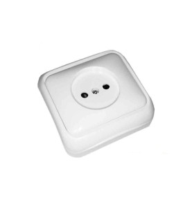 Base superficie 10/16a "serie spa" (bolsa blister) blanco