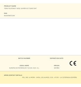 Toma telefono y adsl superficie "serie spa"