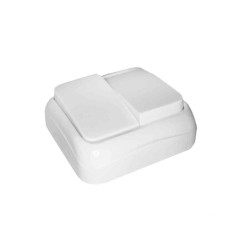 Doble interruptor superficie serie spa 77 x 77 x 30 mm