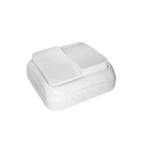 Doble interruptor superficie serie spa 77 x 77 x 30 mm