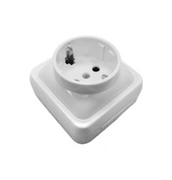 Base tipo f t/tl superficie "serie onsen" (bolsa blister) blanco