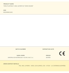 Toma telefono y adsl superficie "serie onsen"