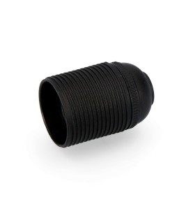 Portalamparas roscado e-27 negro homologado solera 6829crn