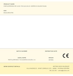 Portalámparas mr-16 bi-pin gu5,3/6.35. cerámico solera pgu56