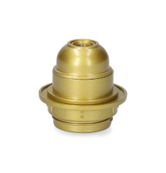 Portalamparas semi-roscado e-27 dorado + arandela (retractilado)