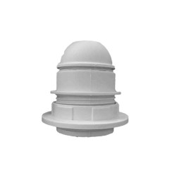 Portalamparas semiroscado blanco e-27 + arandela (retractilado)