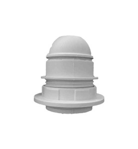 Portalamparas semiroscado blanco e-27 + arandela (retractilado)